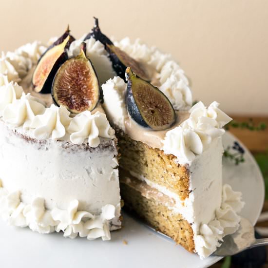Caramel Fig Vanilla Layer Cake