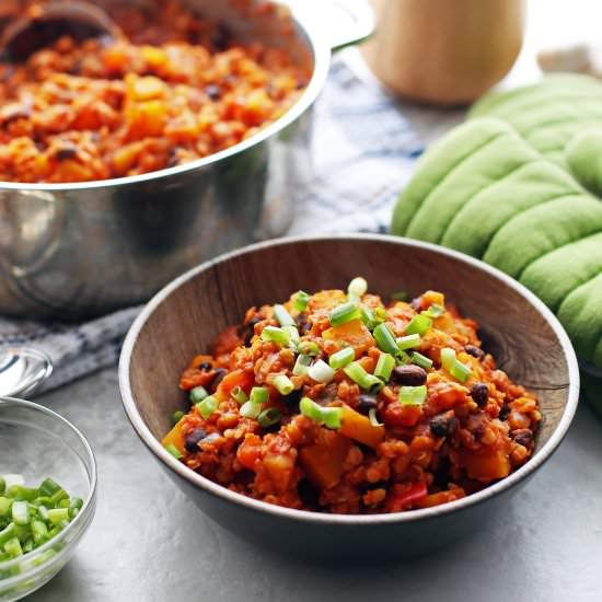Lentil and Butternut Squash Chili