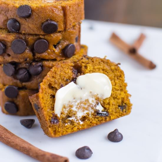 Pumpkin Chocolate Chip Bread