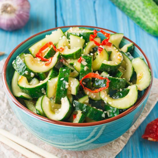 Quick Pickled Cucumbers