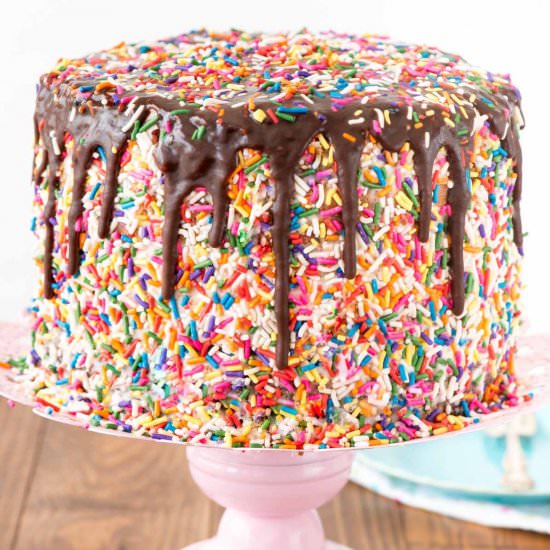 Funfetti Brownie Layer Cake