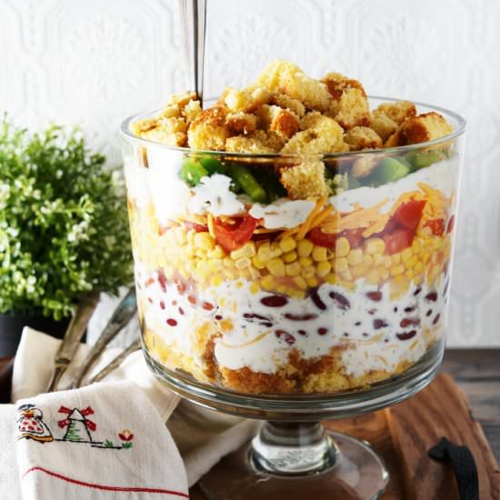 Layered Cornbread Salad