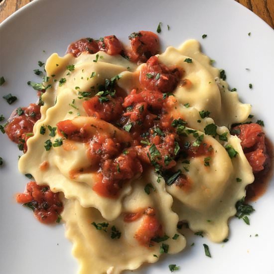 Lobster Ravioli Marinara Sauce