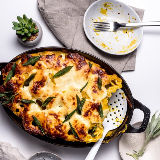 Pumpkin Sage Ricotta Lasagna