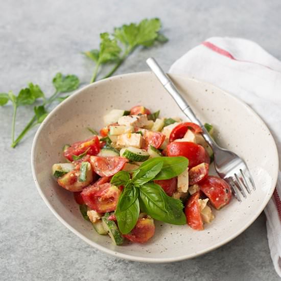Simple Tomato and Tofu Feta Salad