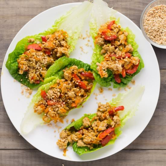 Lemongrass Chicken Lettuce Cups