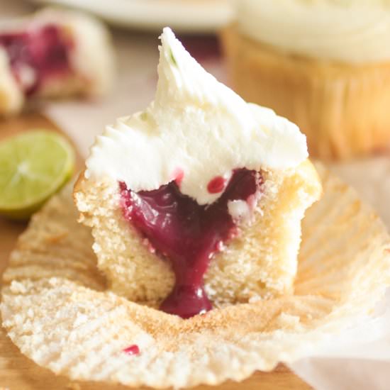 Blackberry Curd Cupcakes