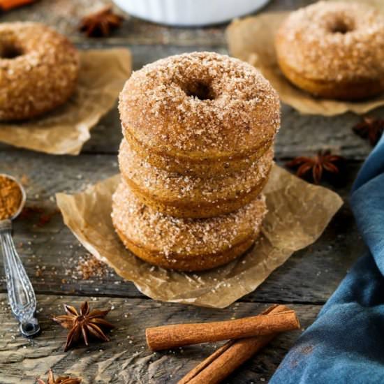 Cinnamon Sugar Pumpkin Spice Donuts