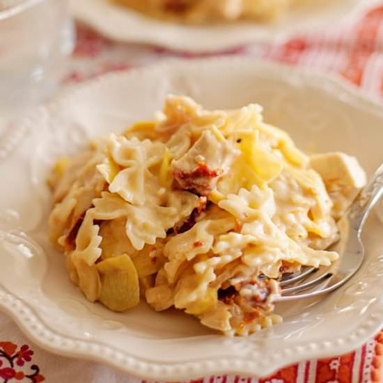Artichoke Sun Dried Tomato Pasta