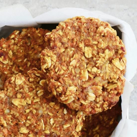 Healthy Carrot & Oat Cookies