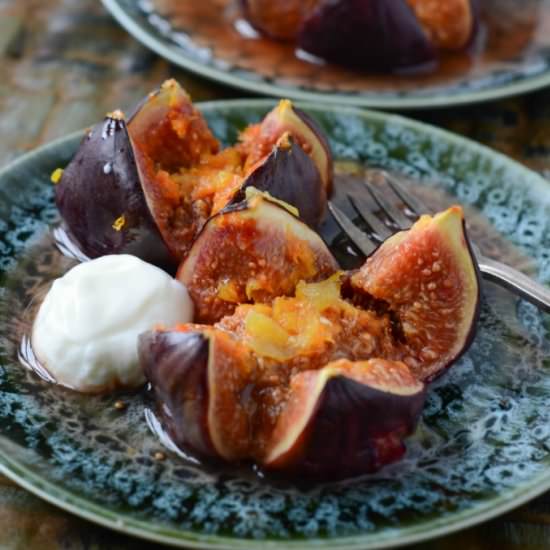 Roast Figs With Orange And Honey