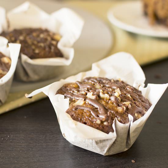 Banana Honey Chocolate Muffins