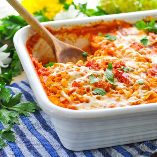 Dump-and-Bake Stuffed Cabbage Rolls
