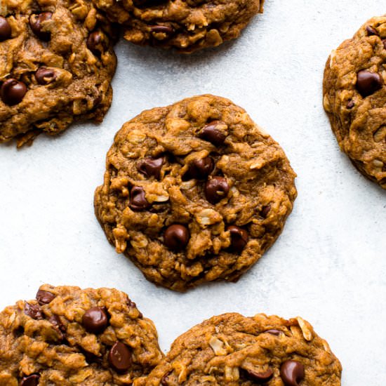 Pumpkin Oatmeal Chocolate Cookies
