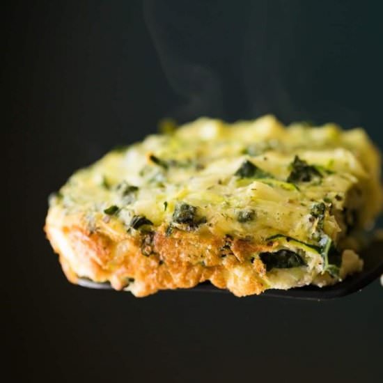 Herb Zucchini & Kale Egg Bake