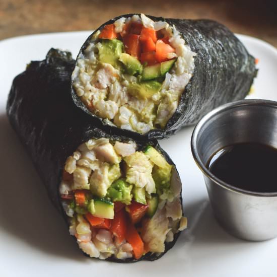 Brown Rice Sushi Burritos