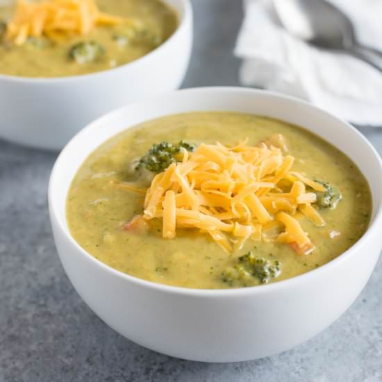 Broccoli Cheddar and Potato Soup