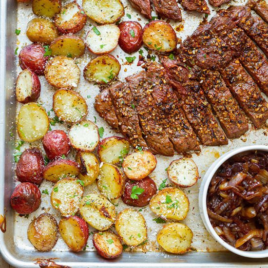 Sheet Pan Steak and Potatoes