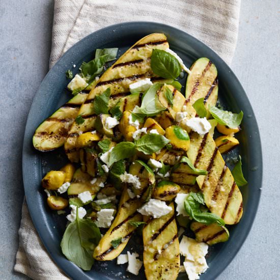 Grilled Summer Squash with Feta