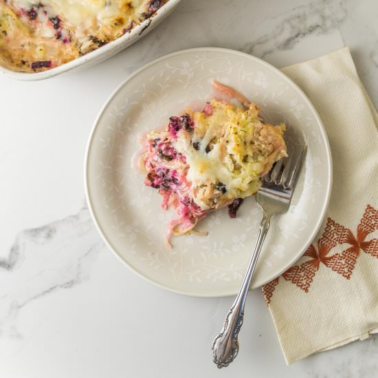 Squash and Greens Casserole