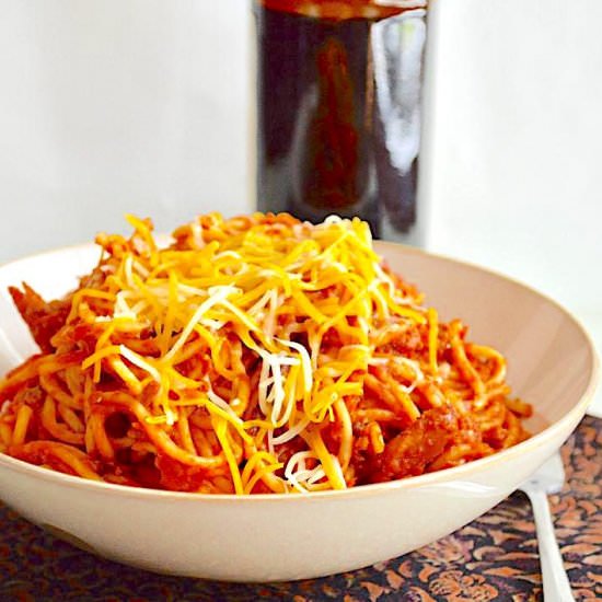 Pumpkin Chili Spaghetti