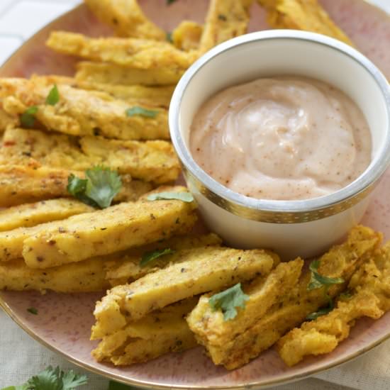 Spicy and Herbed Polenta Fries