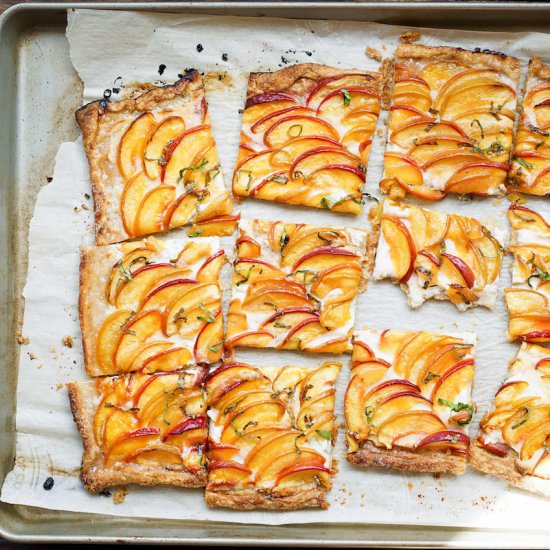Peaches and Cream Cheese Tart