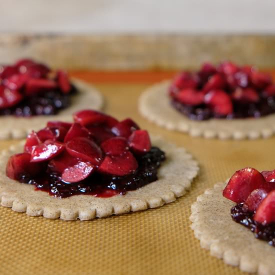 Mini Buckwheat Cherry Galettes