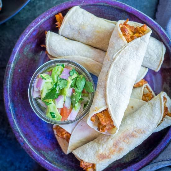 Jackfruit and Pinto Bean Taquitos
