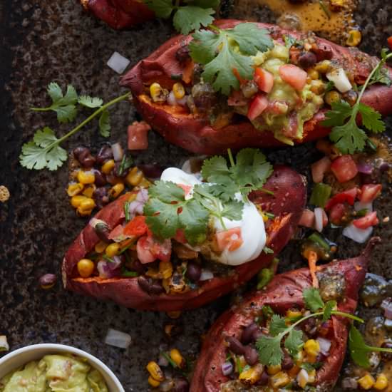 Southwestern Loaded Sweet Potatoes
