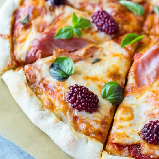Prosciutto Blackberry Basil Pizza