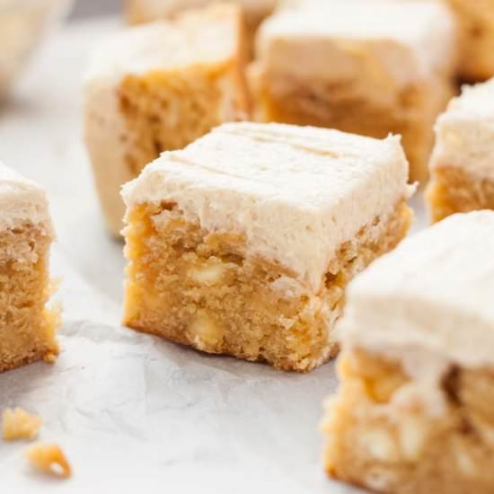 White Choc Malted Milk Blondies