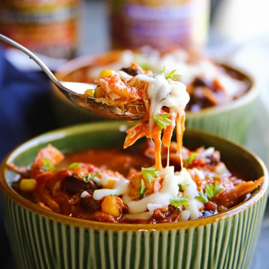 Chicken Black Bean Taco Soup
