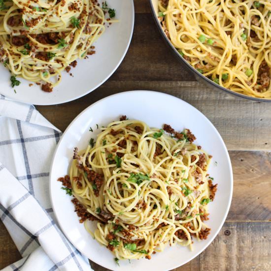 Vegan Cauliflower Carbonara