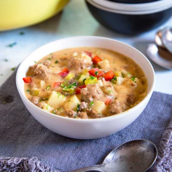 Potato Cheeseburger Soup
