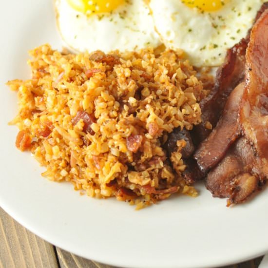 Radish and Cauliflower Hash Browns
