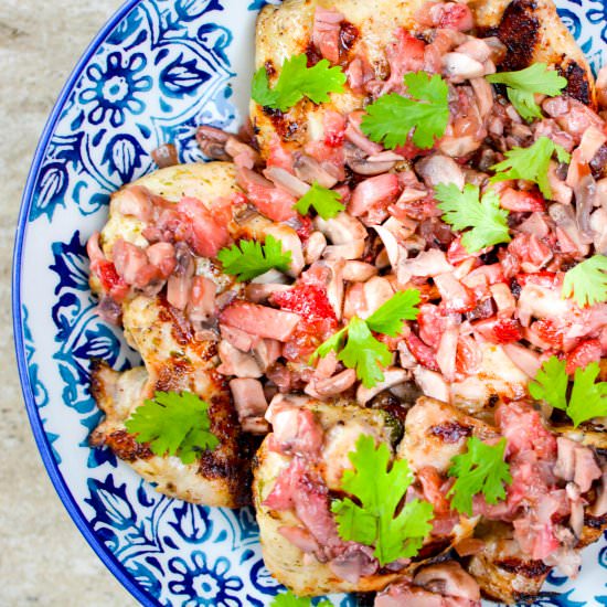 Strawberry, Mushroom, and Chicken