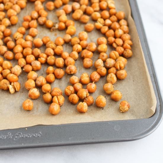 Crispy Garlic Chickpeas