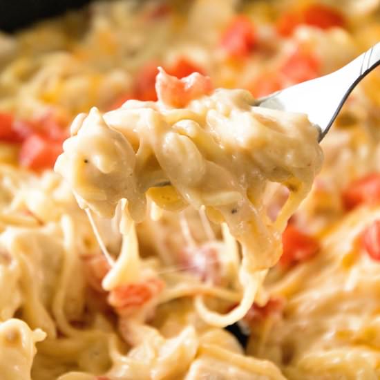 One Pot Mexican Chicken Spaghetti