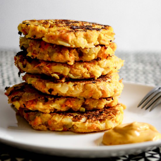 Turnip Carrot Cakes