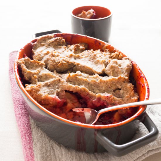 Apple and Blackberry Cobbler