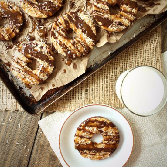 Apple Samoa Protein Donuts