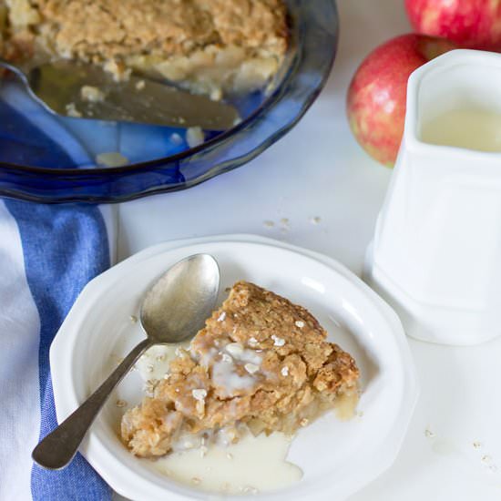 Swedish Apple Oatmeal Pie