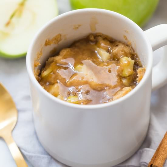 paleo caramel apple microwave cake