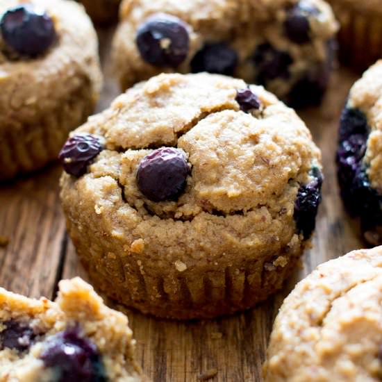Blueberry Applesauce Muffins