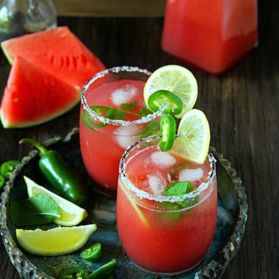 Watermelon Jalapeno Agua Fresca