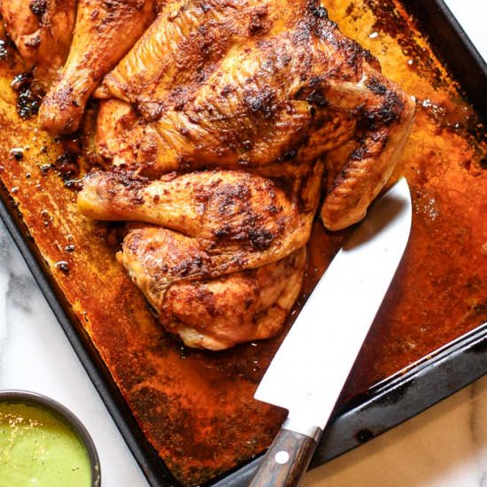 Peruvian Chicken With Green Sauce