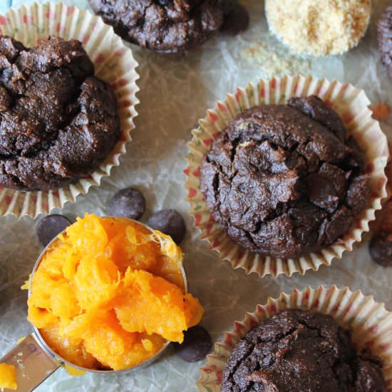 Paleo Chocolate Butternut Muffins
