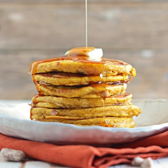 Spiced Pumpkin-Pecan Pancakes