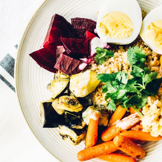 Roasted Fall Veggies + Tahini